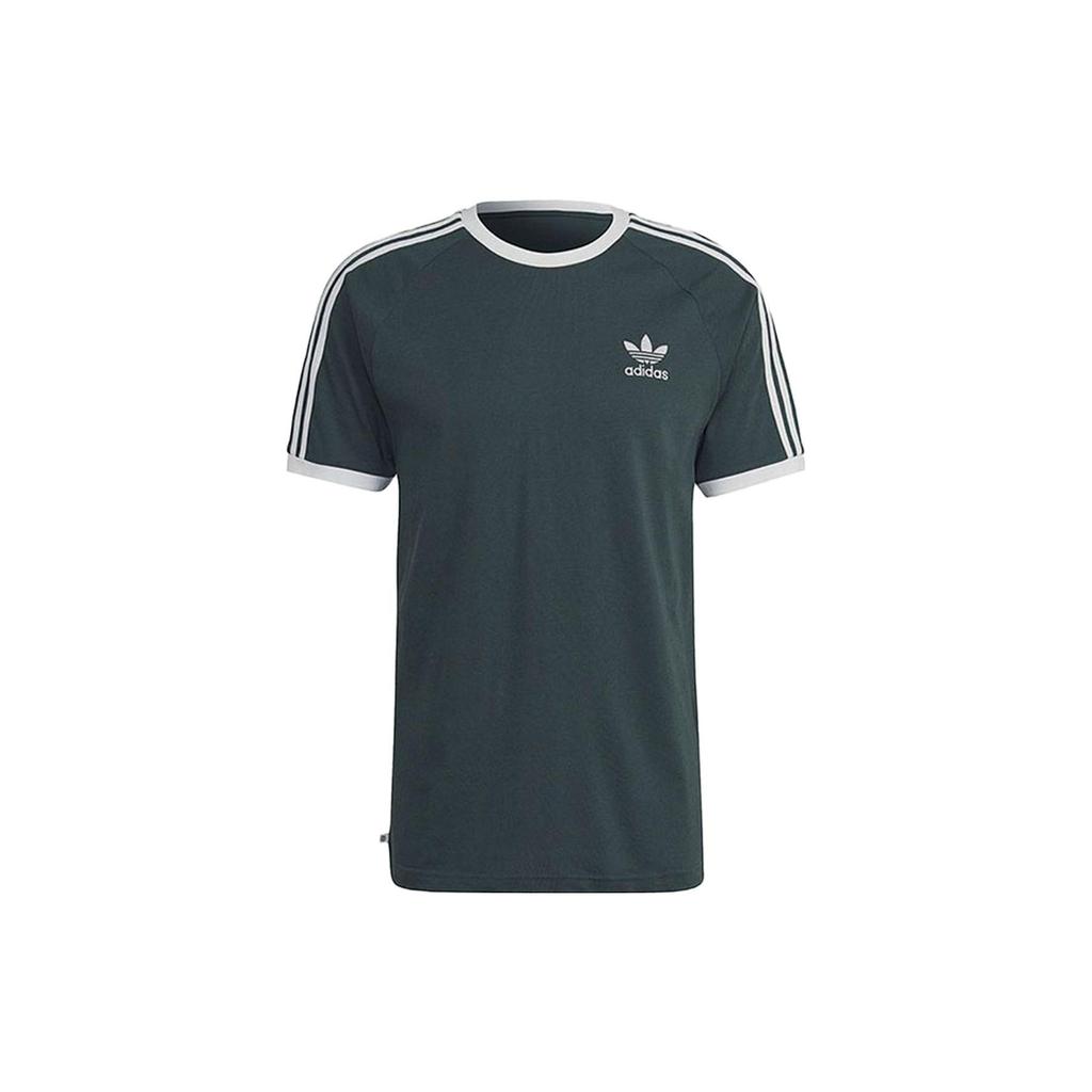 Adidas Originals Embroidered Trefoil Logo Crew Neck Loose Fit T-Shirt Men Tops Peacock-Green HM4913