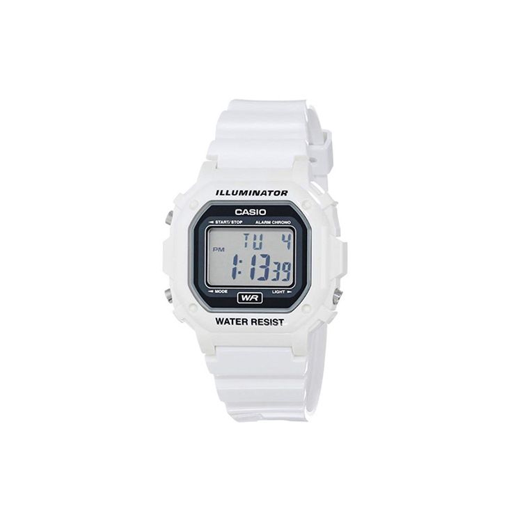 

Casio Youth Series Silicone Square Classic Small Watch Waterproof Sports Electronic Quartz Movement Resin Strap Women watches Black F-108WHC-7ACF Regular Watch Box,White Watch Case