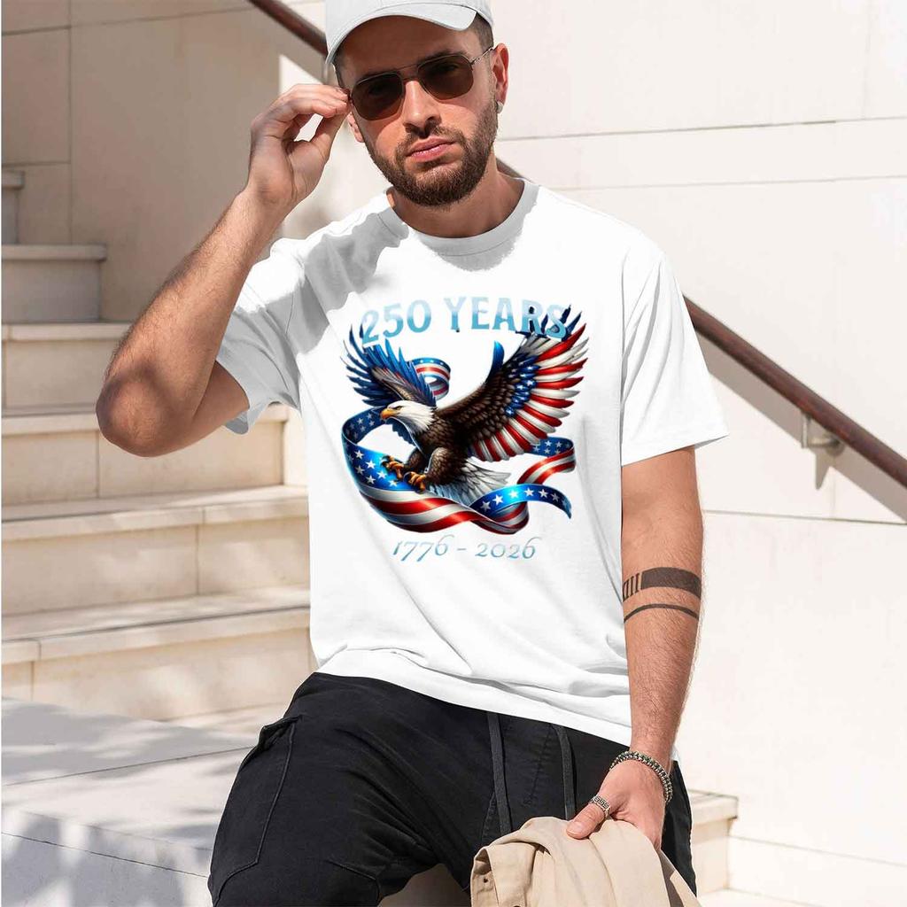 Patriot And Flag 250 Years 1776 Tshirt Summer Shortsved Breathable Sweatwking Versatile Trendy Tshirt 2026 New Model Short