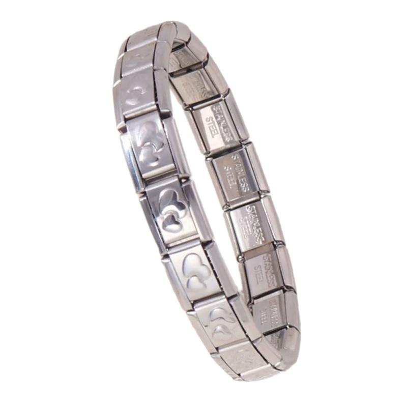 Versatile Italian Charm Pendant Sturdy Stainless Steel Link Craft Supplies Portable for Unique Bracelet Creation