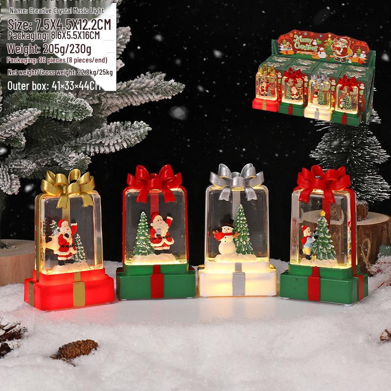 Christmas Crystal Ball Music Box Lantern Ornament