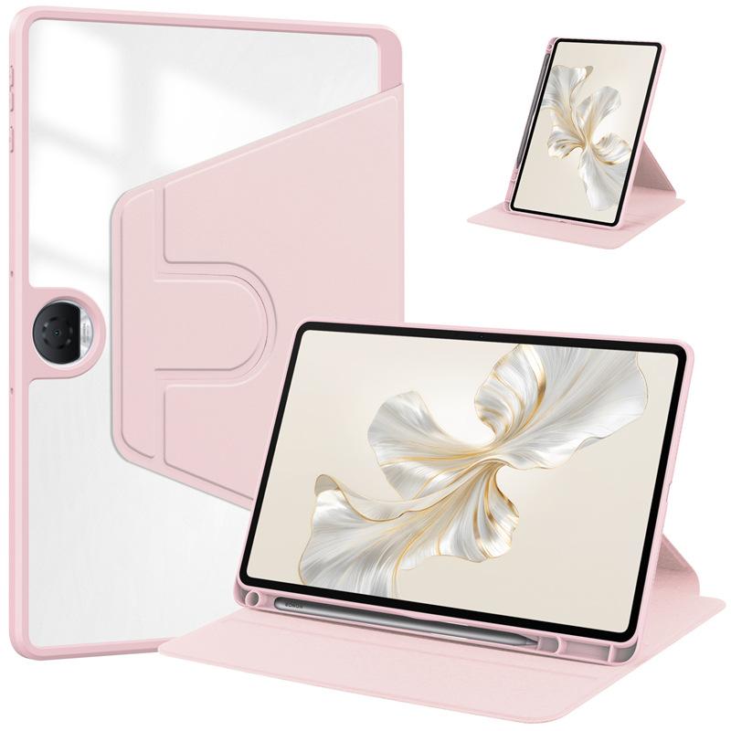 Rotation Case For HUAWEI Honor Pad 9 2024 Clear Acrylic Smart Stand Cover With Pen Slot for Honor Pad 9 HEY2-W09 HEY2-W19 12.1"