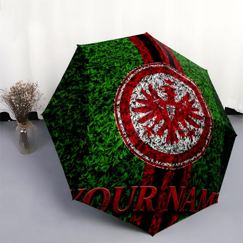 1 PC Automatic Folding Umbrella - Eintracht Frankfurt Custom Name Pattern, Portable & Foldable Design with 8 Ribs, Christmas Birthday Gifts