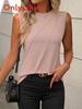 Sleeveless T Shirt For Women With Polyester And Elastane For Casual Streetwear
