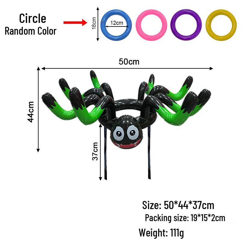 Inflatable Water Basketball Hoop and Ring Toss Set for Beach and Pool Fun