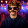 Men Rock Party Wig Costume Set Sunglasses Necklace Chain Ring Wigs for Halloween Men Costume