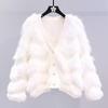 Autumn Mink Cashmere Knitted Cardigan Jacket Women Long Sleeve V Neck Crop Sweater Woman Vintage Tassel Winter Cardigans