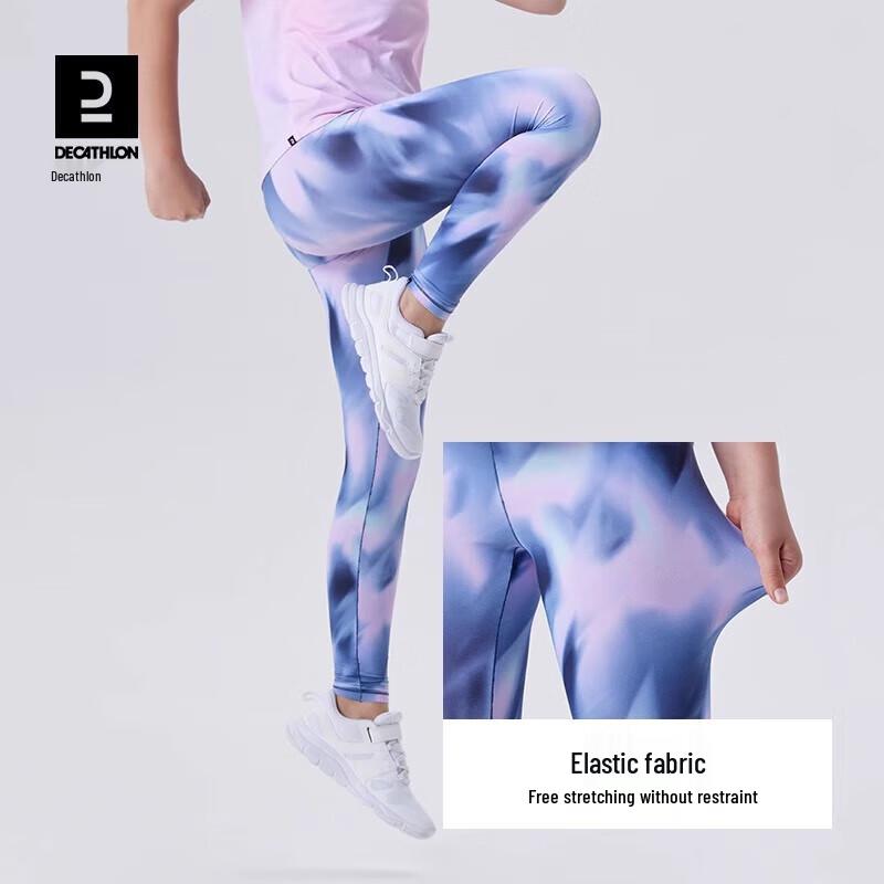 Decathlon Youth Girls' Long Breathable High-Waist Leggings