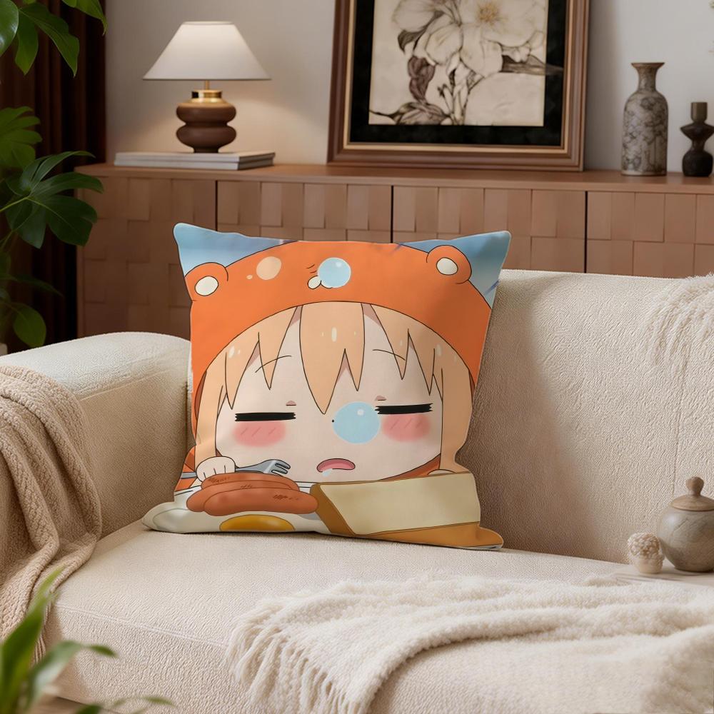 Comedy Himouto Umaruchan Cushion Cover Cushion Cover Set 4Pcs 50x50 45x45 40x40 Pillowcase Decorative Sofa Home Decor