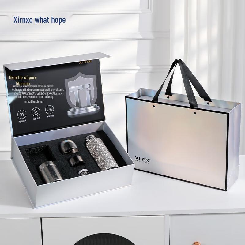 Набор XIMX из чистого титана: Бутылка для воды и Чайница