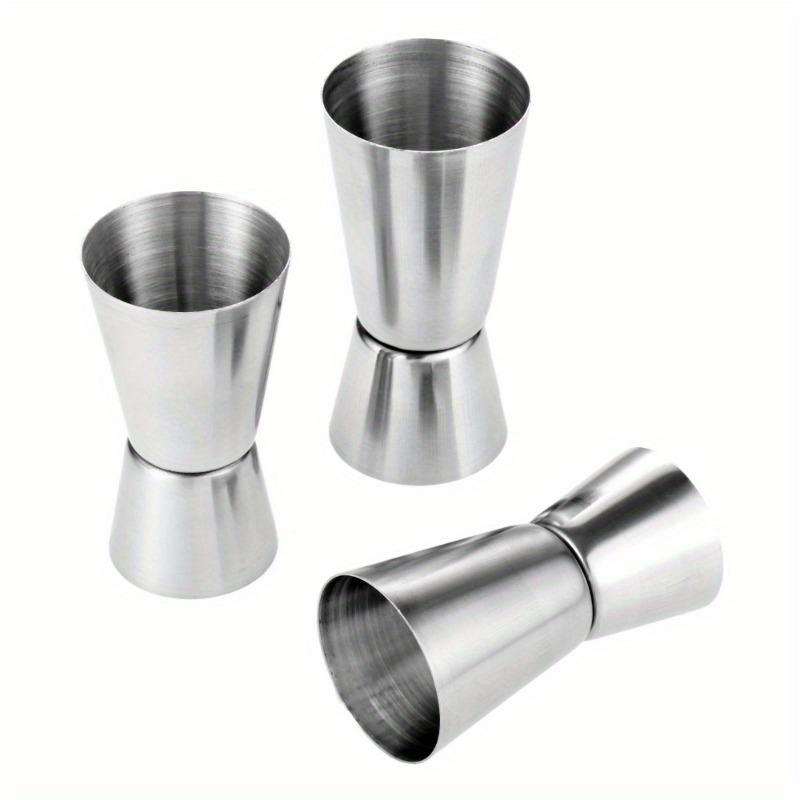 3pcs/set 15/30 20/40 25/50ml Stainless Steel Measuring Cups Party Wine Cocktail Shaker Double Tone Jigger Shot Drinks Rectification Mixed
