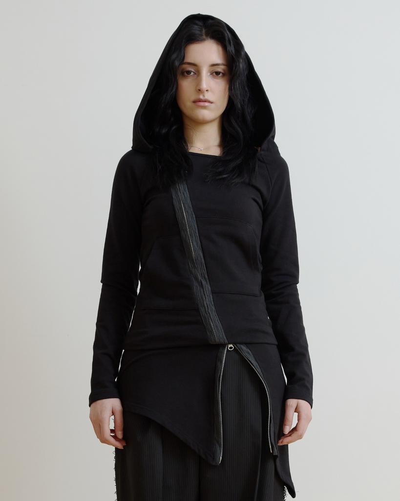 M Y Who Hikou Offshoulder Hoodie Ops (Black)