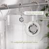 Transparenter PEVA-Duschvorhang - Wasserdicht mit Magnetgewicht, Fleckenabweisend & 12 Rostfreie Ösen