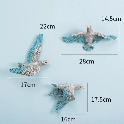Resin Wall Hanging Seabird Living Room Painted Seagull Cafe Background Decoration Gift Interior