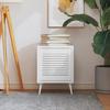 Vidaxl Slatted Doors for Cabinet, White, 39.5X39.4 Cm, Solid Pine