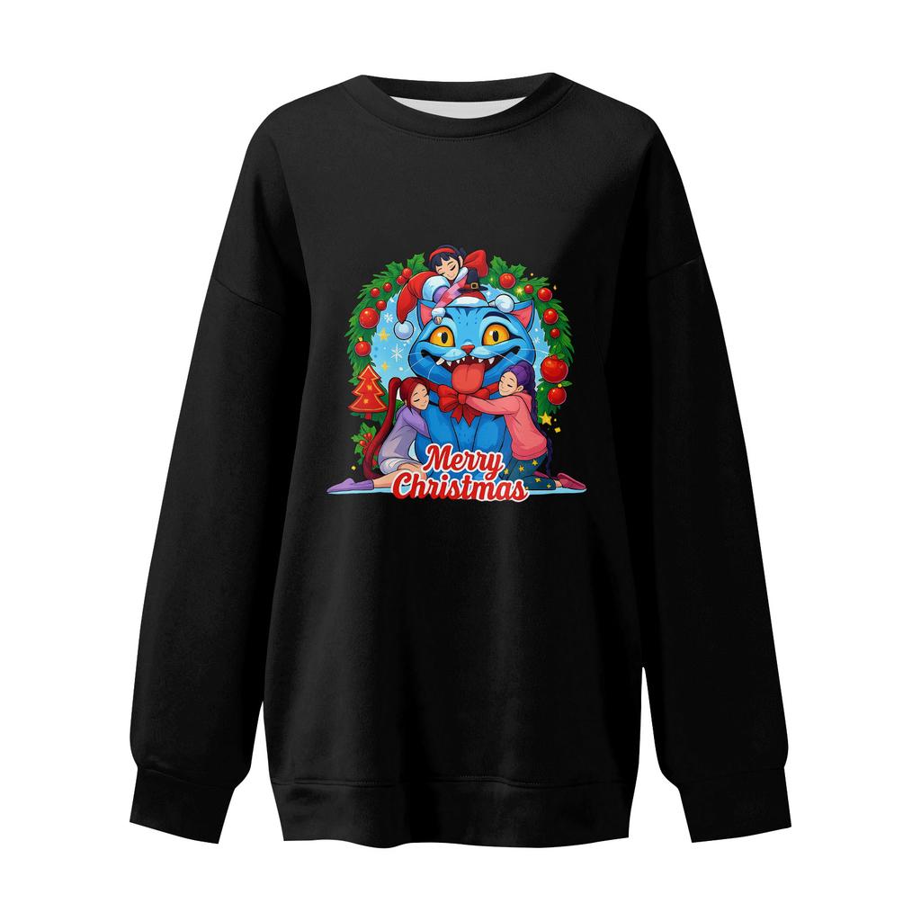 Women's Fashion Long-Sleeve Pullover Sweatshirt With Fun Movie-Themed Print