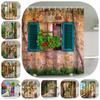 Pattern Landscape Bathroom Shower Curtain Waterproof Hook Bath Accessories Decor