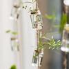 Wind Chimes Style Decor Glass Vase Strings Hanging Vase With Bottle Jelly Glass Bottle String Decoration Pendant
