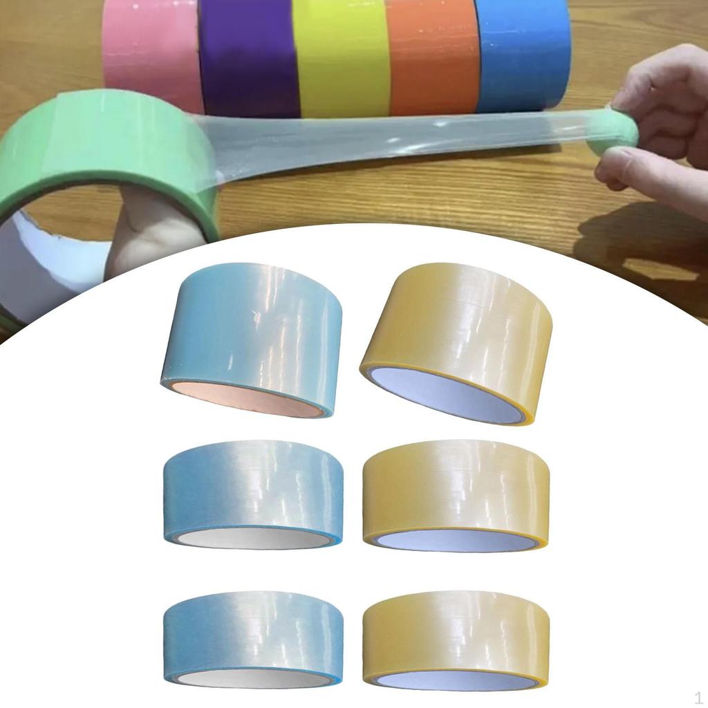 6Pcs Sticky Ball Tapes DIY Making Gift Decorative Sensory Toy Rolling Tape for Kids