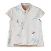 Mom's Stylish Summer Two-Piece Set: Mid-Aged Women's Chinese Style Short-Sleeve Shirt + Skirt Pants.