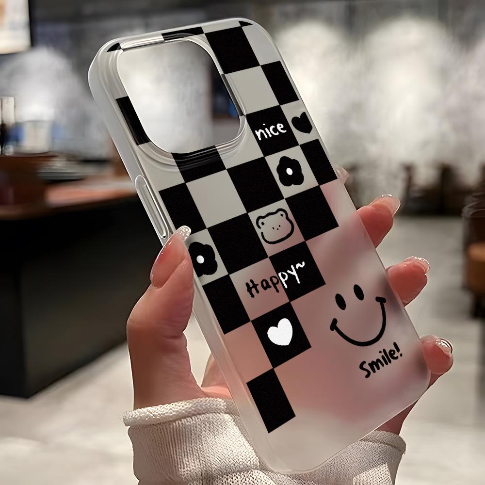 Mobile Phone Cases for iPhone 11 13 15 Pro Max 12 14 Pro Max Case iPhone 16 15 Plus 13 Pro 12 Frosted Texture Painted Cartoon Flowers