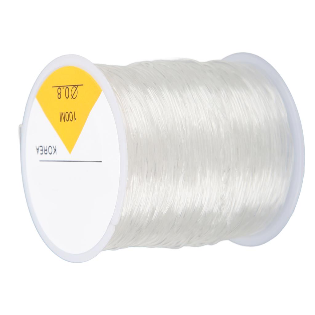 Elastic String 0.8mm Round Transparent Bead Cord for DIY Jewelry Making Bracelets Beading