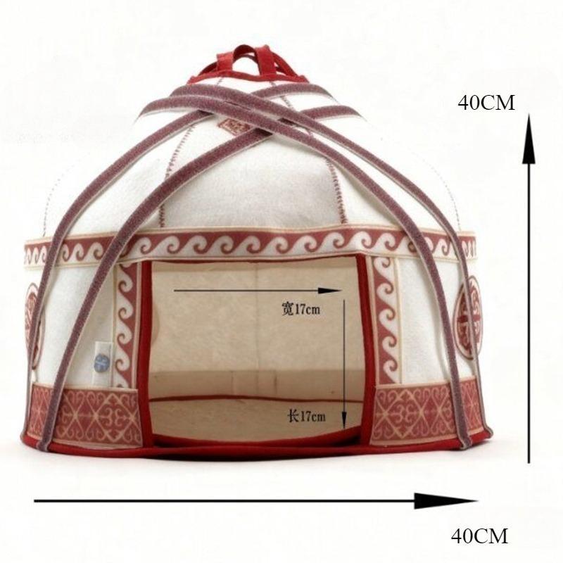

Felt House Cat Nest Retro Creative Indoor Luxury Cat House Hidden Sleeping Four Seasons Universal Pet Nest Ethnic Style Supplies
