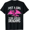Just A Girl Who Loves Dragons Funny Dragon Costume Christmas T-Shirt