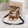 Jucărie de pluș drăguță cu animal 30cm Păpușă moale umplută Raccoon Leopard Tigru Koala Desen animat Portofel pentru monede Geantă Rucsac Cadou de zi de naștere Băiat Fată
