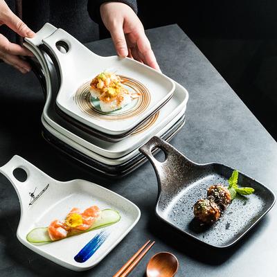 Japanese-Style Ceramic Plate Cheese Baked Rice with Handle Household Oven Baking Dish Western Restaurant Dessert
