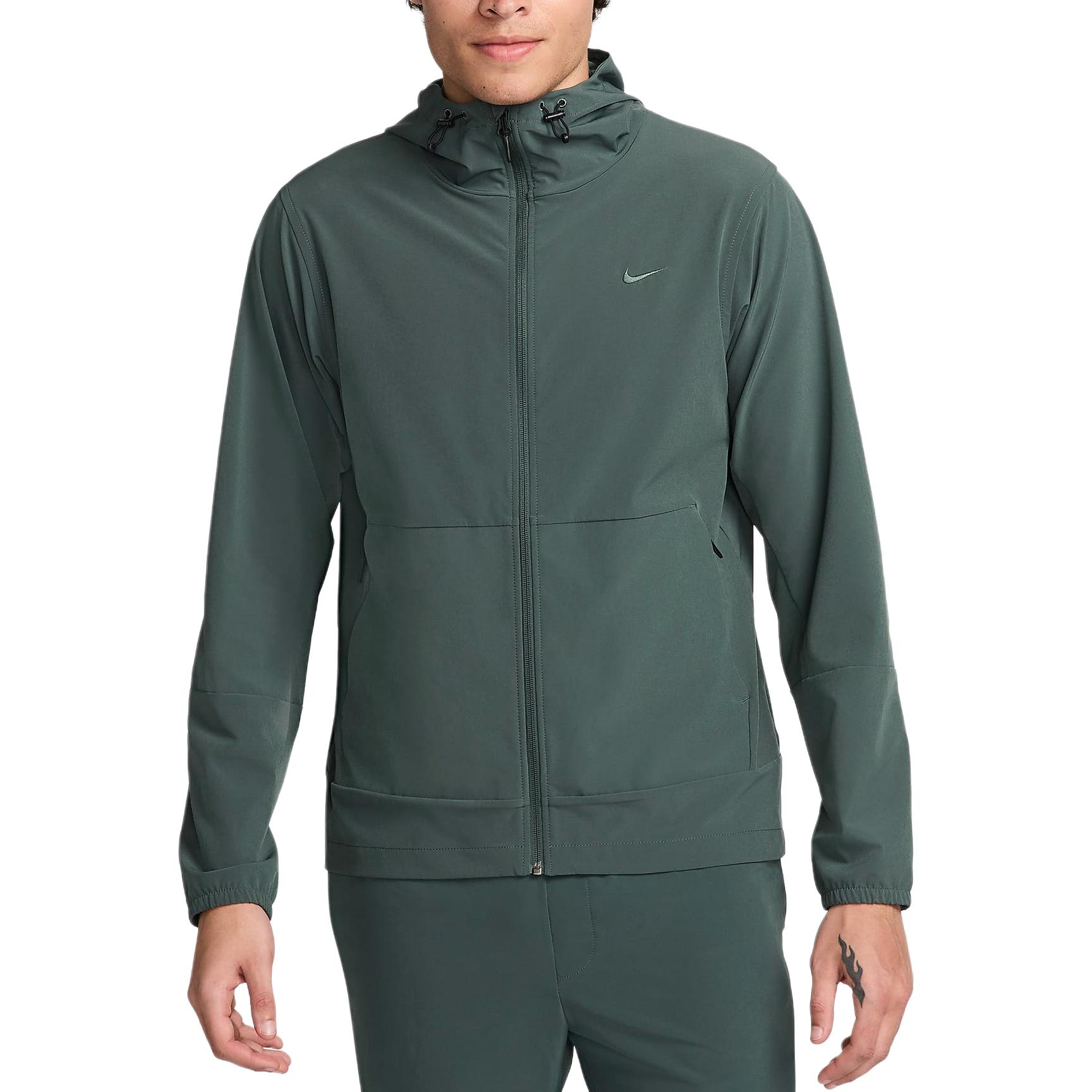 

Nike Unlimited Waterproof Hooded Versatile Solid Color Small Logo Long Sleeve Jacket Men Jacket Vintage-Green Black FB7551-338 S