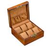European-Style Wooden Watch Storage Box with Lock - Mechanical Watch, Bracelet & Jewelry Organizer Display