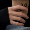 Black Drip Glaze Pinky Ring for Women - High-End, Niche Design, Simple & Versatile