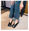 Black Soft Leather Square Toe Low-Cut Women’s Shoes - 2025 Stylish Niche Designer, Available in Large Sizes