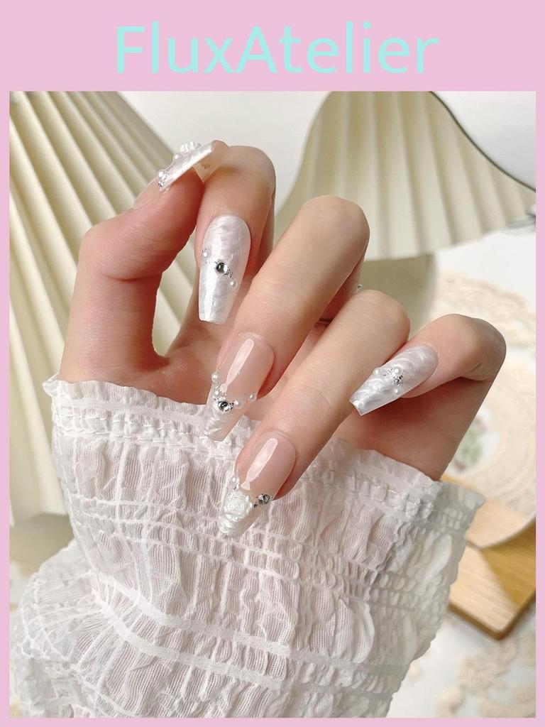 Handcrafted Floral Nail Sticker In Zinnia Color Pure Desire Style For Women