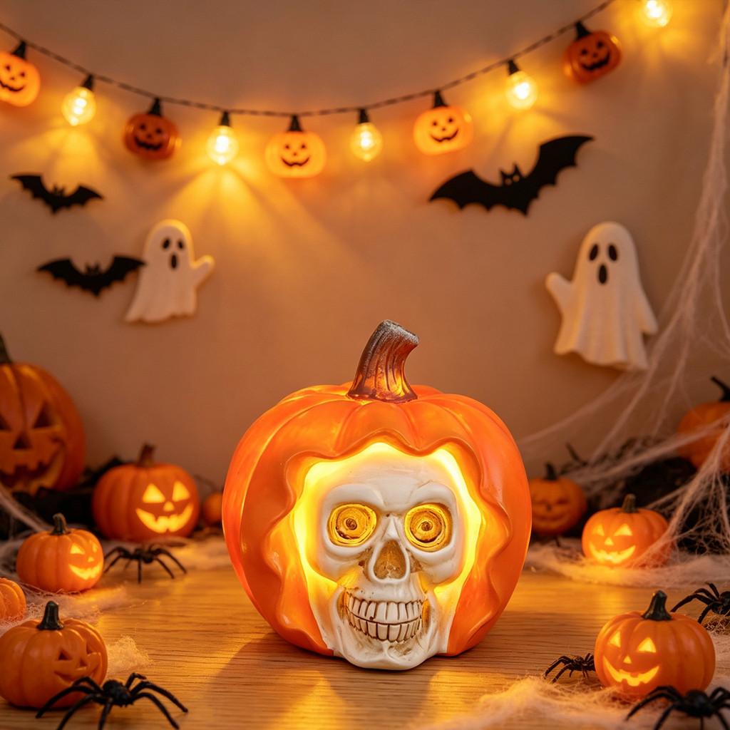 Ghost Reading Book Lamp Resin Decor For Halloween Parties And Gift Giving