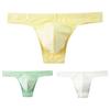 Men's Cotton Thong Sexy T-back Support Pouch Underwear Low Rise Soft Stretch Panties No Fly Covered Underpants