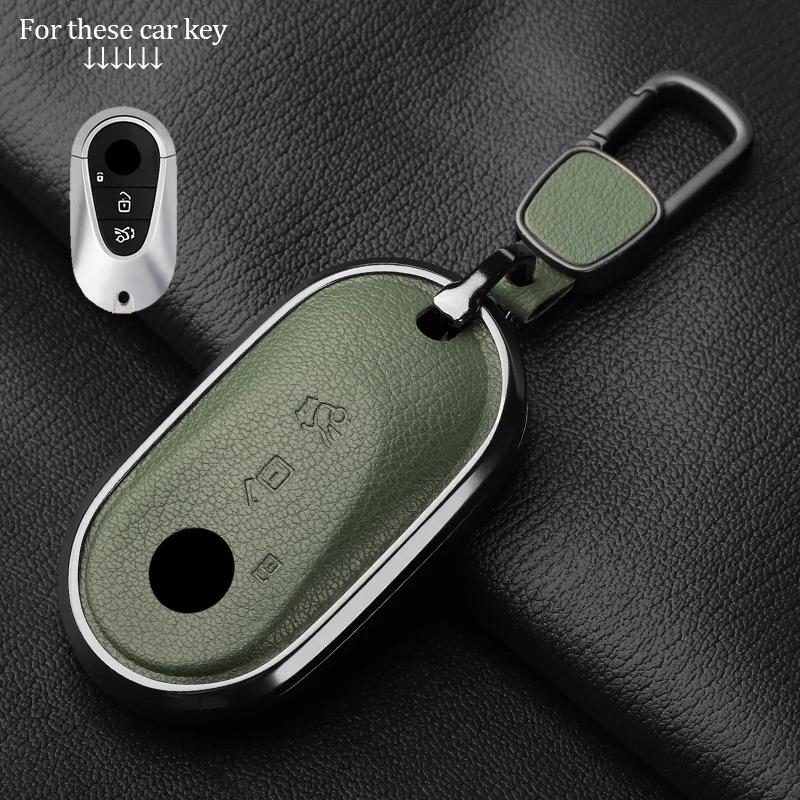 Metal And Leather Car Key Case Cover For Mercedes Benz W176 W177 W205 W206 W212 W213 W222 W223 W167 463 X166 A C E S G Clc Class