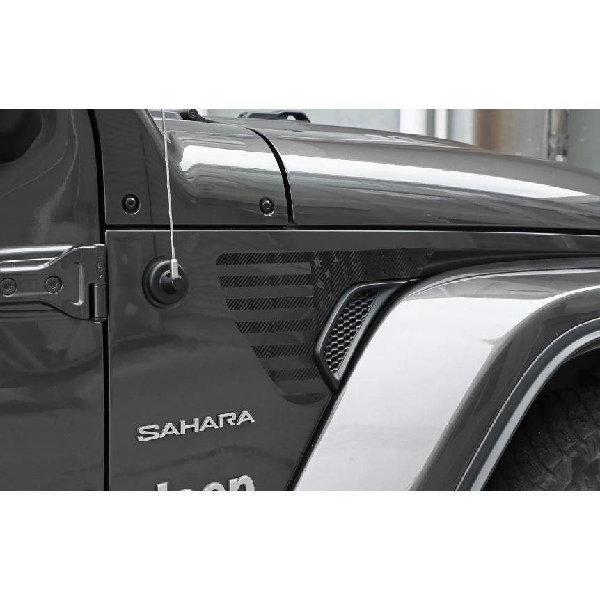 Fender Side Vent Stickers for Jeep Wrangler JL Gladiator JT 2018    2022 Car Exterior Accessories PVC USA Flag
