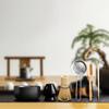 6 Piece Bamboo Whisk And Scoop Set for Matcha Preparation with Holder