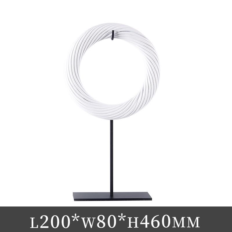 Modern Chinese Twisted Wire Ring Ornament - Creative Living Room Decor