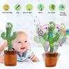 Dancing Cactus Toy Talking Cactus Toy for Babies Repeats What You Say Singing Mimicking Repeating The Cactus Plush Electric Toy with Colorful Glowing