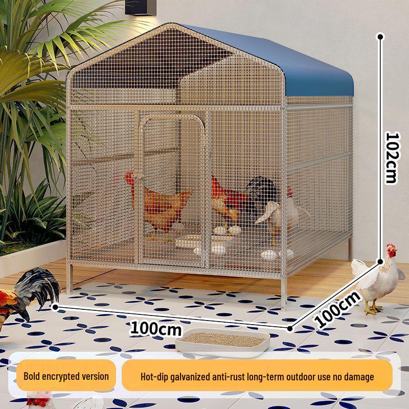 Reinforced Poultry & Rabbit Coop: Rodent & Weasel-Proof, Excellent Droppings Leakage, Thickened Bottom