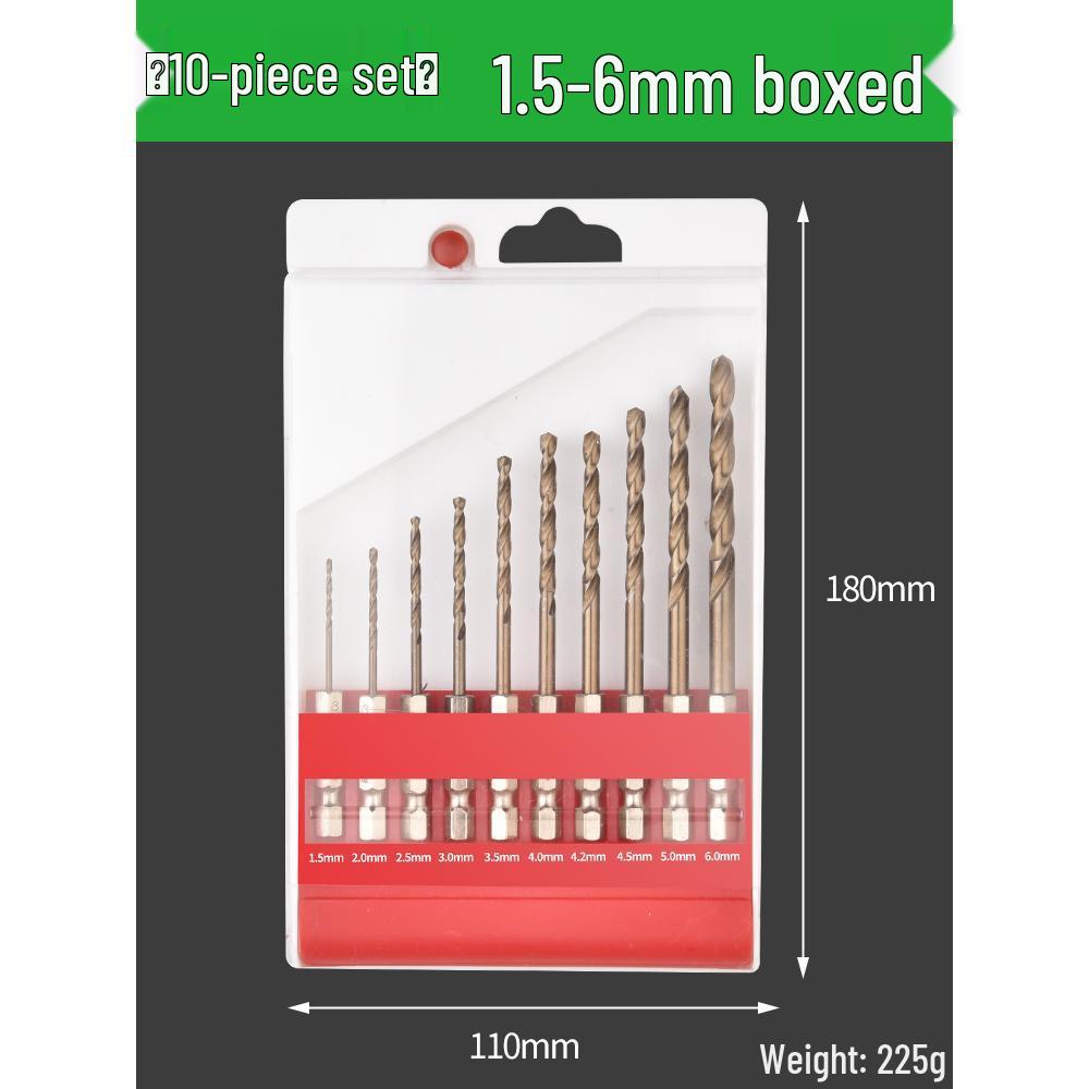 Hex Shank High Hardness Cobalt HSS Twist Drill Bit Set for Stainless Steel and Iron