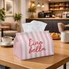 1pc Minimalist Typography Modern Tissue Box Multifunctional, Script Quote Stripe Suitable for Home, Parties, And Car Decoration. This Decorative Tissu