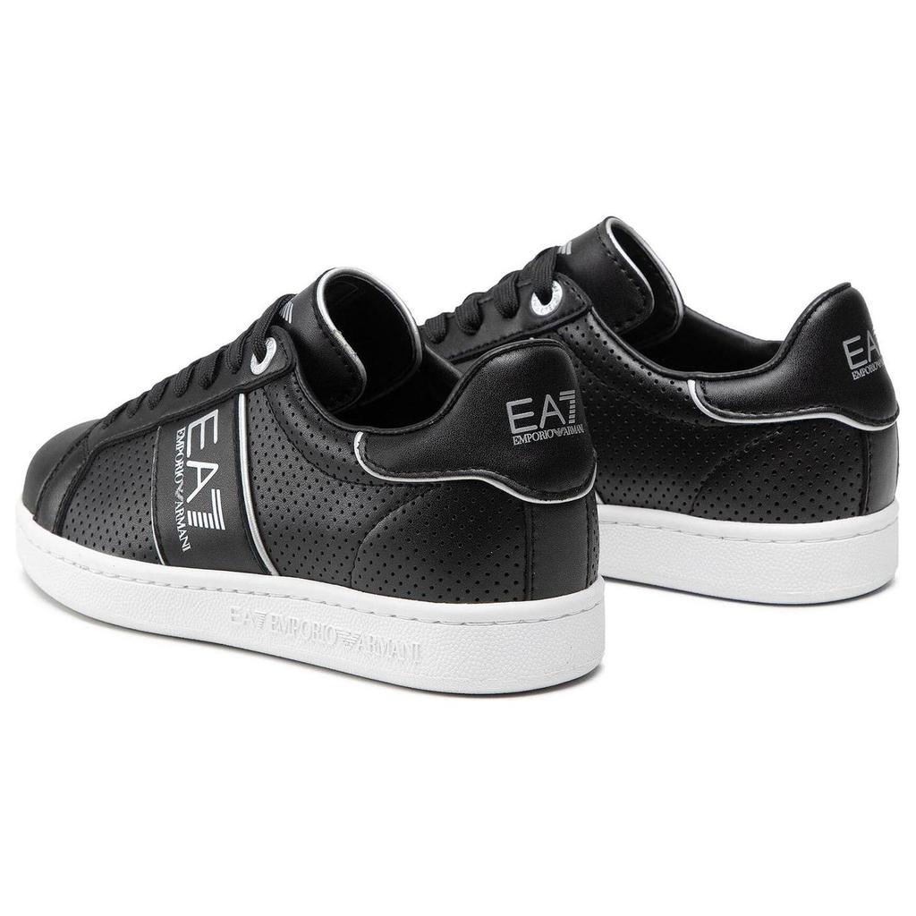 Emporio Armani EA7 Leather Comfortable Minimalist Low-Top Sneakers Men sneakers Black X8X102XK258N763