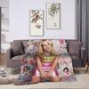 Britney Spears Flanelldecken Superweiche Wohndecke für Draußen Reisen Büro Lustige Bettdecke Sofa Bettbezug