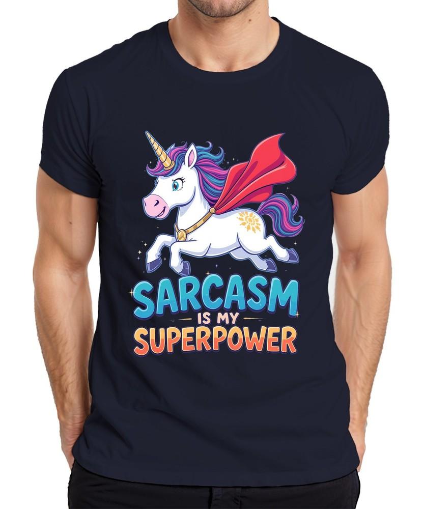 Sarcasm Is My Superpower Unicorn Funny Gift Kids Unisex Superhero Unisexs Tshirt S