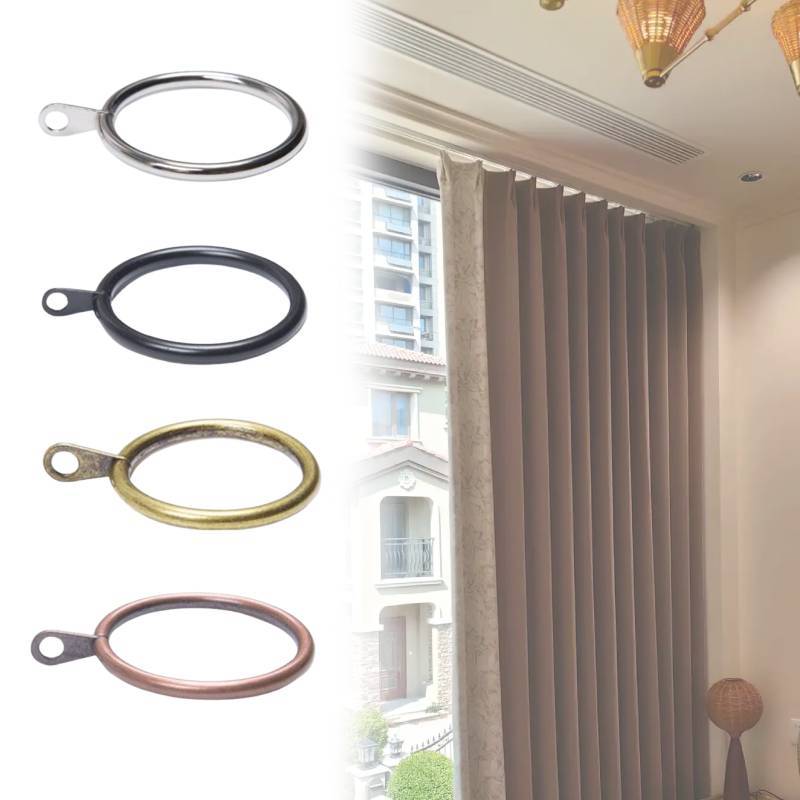 Rings Metal Curtain Internal Diameter Eyelets For Poles Rods Supplies Drapery