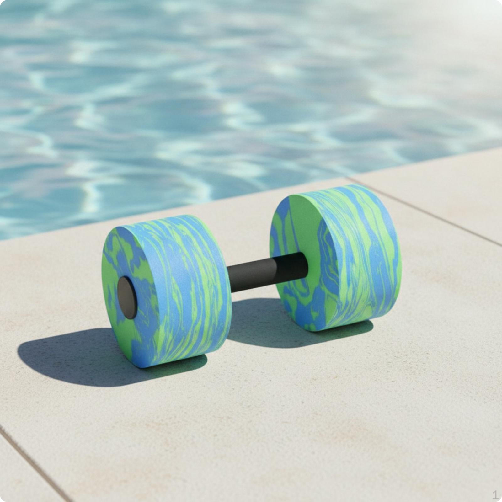 Water Dumbbell with Foam Weights EVA Lightweight Aquatic Exercise Dumbbells for
